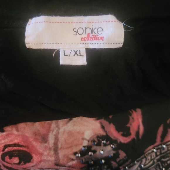 So Nice Collection Pink Short Sleeve With Black Backing XL - Picture 6 of 8